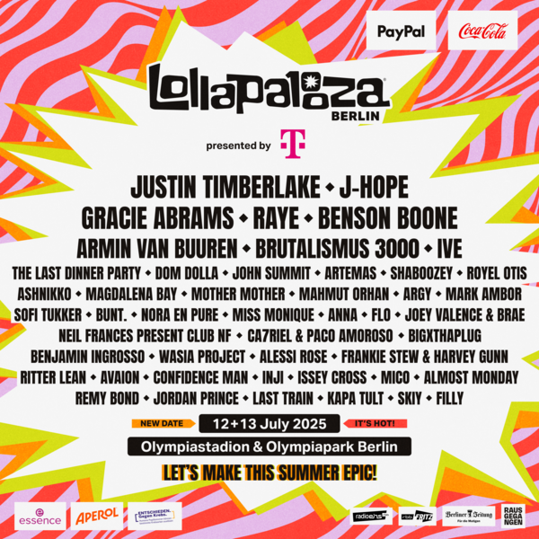 Lollapalooza Line-up 2025 – © Lollapalooza Lollapalooza Line-up 2025 – © Lollapalooza