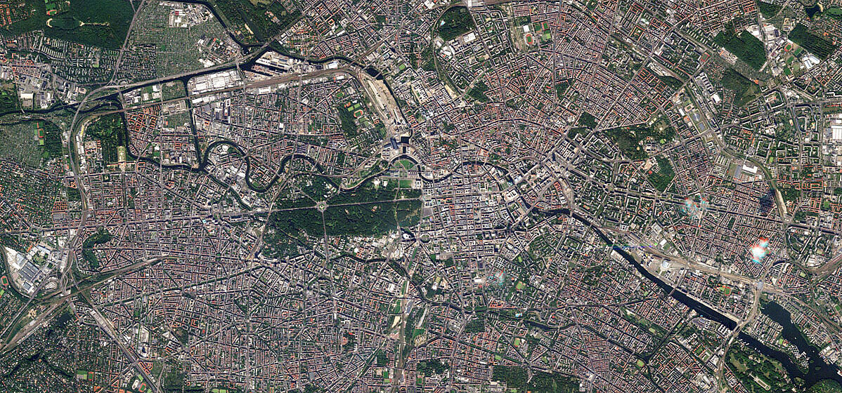 Aerial image of Berlin © Planet Labs Inc. Berlin, Photo, Satellite, City, Space