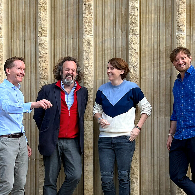 Massive impact: Jonathan Cumming, Dr Chris Coleridge, Dr Nicky Dee, and Michael Langguth.