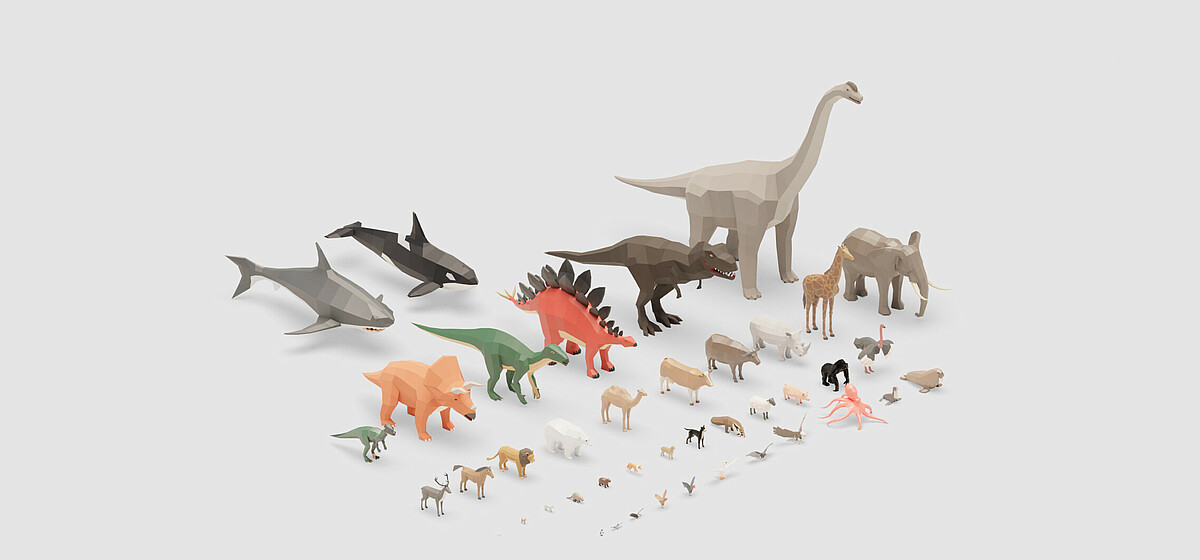 Animations from Word to World Digital images of animals, created from spoken words in the app Word to World