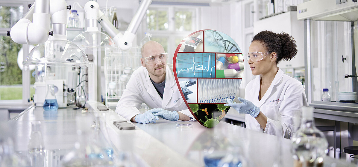 Medical and pharmaceutical innovations, made in Berlin-Brandenburg Labor; image from advertising campaign