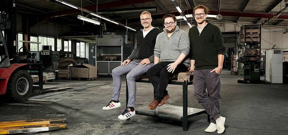 The Absora team: Johannes Kotte, CEO, Johannes Härle, Erfinder und Maximilian Schmiedel, COO 