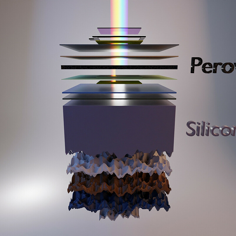 Perovskite in tandem with silicon