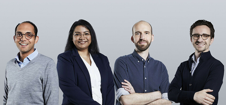 At the cutting edge of commerce: Razor co-founders Tushar Ahluwalia, Shrestha Chowdhury, Dr. Oliver Dlugosch, and Christoph Felix Gamon. Razor co-founders: Chief Executive Officer Tushar Ahluwalia, Chief Technology Officer Shrestha Chowdhury, Chief Operating Officer Dr. Oliver Dlugosch, and Chief Financial Officer Christoph Felix Gamon.